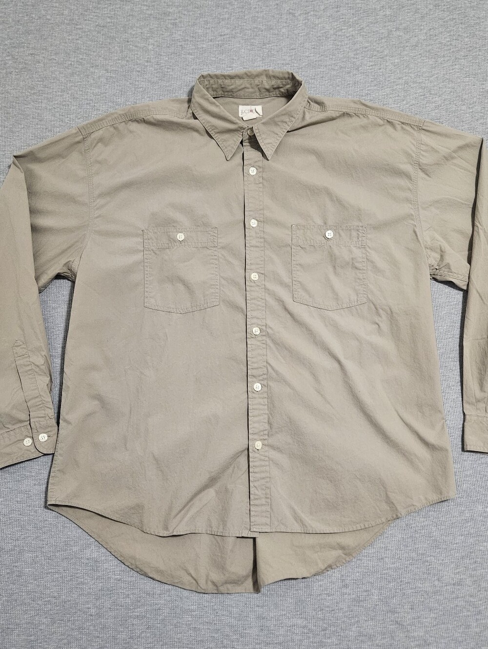 vintage J.Crew red oarman tan button up shirt mens xl